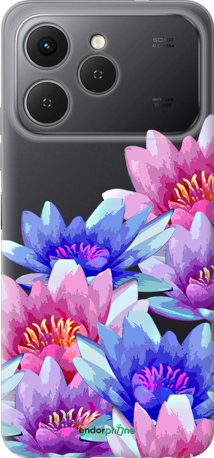 Силиконовый чехол Лотос для Tecno Spark 40 4G - 4862u-4116 изображение 