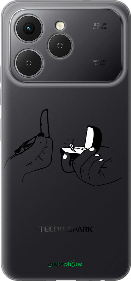 Силиконовый чехол Предложение для Tecno Spark 40 4G - 4898u-4116 изображение 
