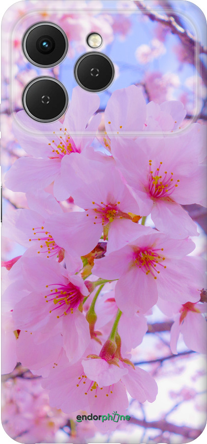 Силиконовый чехол Сакура для Tecno Spark 40 4G - 6029u-4116 изображение 