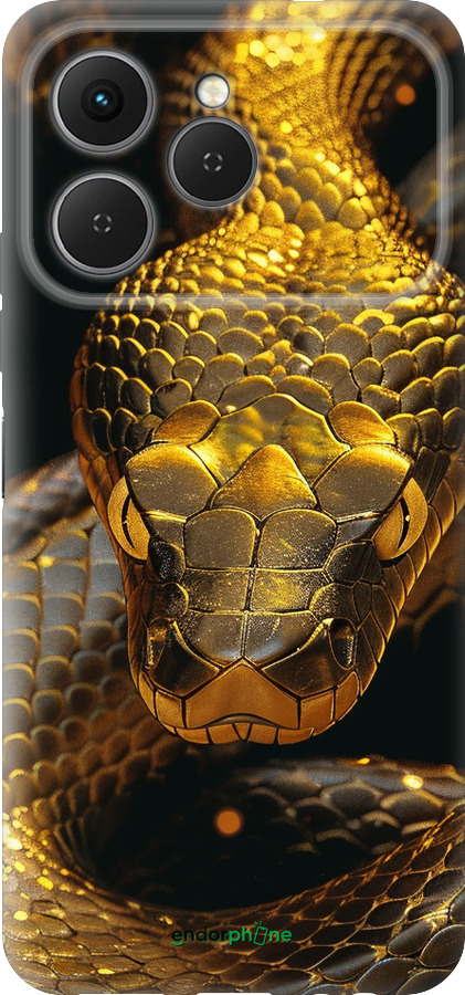 Силиконовый чехол Golden snake для Tecno Spark 40 4G - 6072u-4116 изображение 