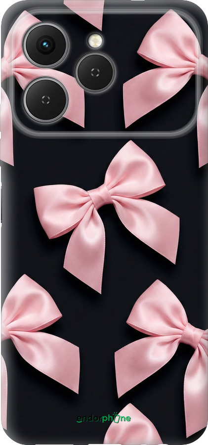 Силиконовый чехол Coquette Ribbons Dark Coquette для Tecno Spark 40 4G - 6767u-4116 изображение 