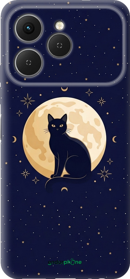 Силиконовый чехол Cute Cat Celestial/Witchy для Tecno Spark 40 4G - 6787u-4116 изображение 