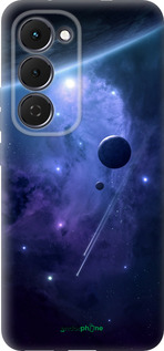 Силиконовый чехол Планеты в синем космосе для Tecno Spark 40 Pro+ 4G - 171u-4118 изображение 