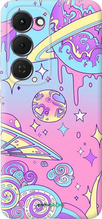 Силиконовый чехол Розовая галактика для Tecno Spark 40 Pro+ 4G - 4146u-4118 изображение 