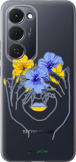 Силиконовый чехол Девушка v4 для Tecno Spark 40 Pro+ 4G - 5276u-4118 изображение 