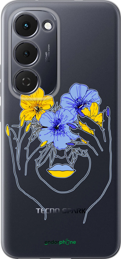 Силиконовый чехол Девушка v4 для Tecno Spark 40 Pro+ 4G - 5276u-4118 изображение 