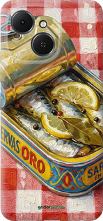 Силиконовый чехол Vintage Sardine Tin Phone для Tecno Spark 40C - 6772u-4127 изображение 