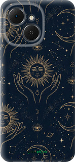 Силиконовый чехол Celestial Harmony: Sun & Moon Gold Mystic Pattern для Tecno Spark 40C - 6778u-4127 изображение 