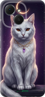 Силиконовый чехол Mystic White Cat Gothic Dark Purple Gold для Tecno Spark 40C - 6805u-4127 изображение 
