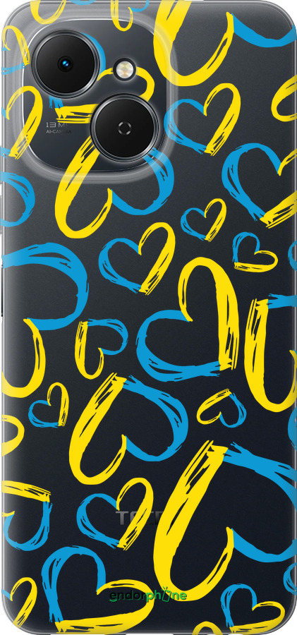 Силиконовый чехол Сердца UA для Tecno Spark 40C - 5292u-4127 изображение 