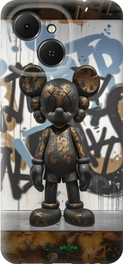 Силиконовый чехол Bronze kaws v2 для Tecno Spark 40C - 6098u-4127 изображение 