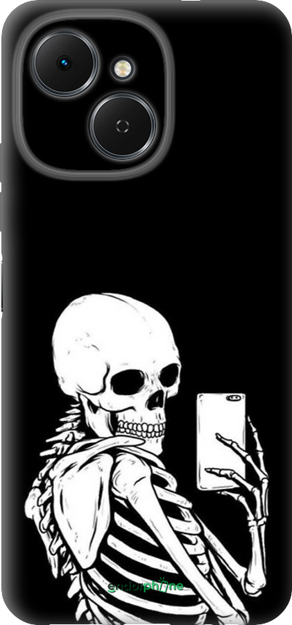 Силиконовый чехол Скелет делает Selfie для Tecno Spark 40C - 6535u-4127 изображение 