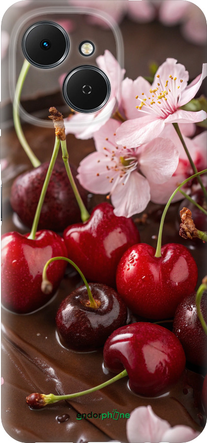 Силиконовый чехол Вишня в шоколаде для Tecno Spark 40C - 6698u-4127 изображение 