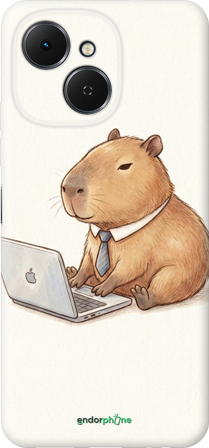 Силиконовый чехол Funny Capybara CEO Working для Tecno Spark 40C - 6777u-4127 изображение 