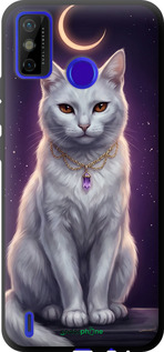 TPU чехол Mystic White Cat Gothic Dark Purple Gold для Tecno Spark 6 Go KE5 - 6805b-2452 изображение 