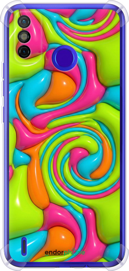 Силіконовий протиударний с посиленими кутами чехол Y2K Jelly Dream для Tecno Spark 6 Go KE5 - 6780sp-2452 изображение 