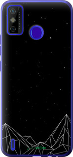 Силиконовый чехол Черно белые абстрактные горы для Tecno Spark 6 Go KE5 - 6437u-2452 изображение 