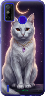 Силиконовый чехол Mystic White Cat Gothic Dark Purple Gold для Tecno Spark 6 Go KE5 - 6805u-2452 изображение 