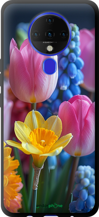 TPU чехол Весенние цветы для Tecno Spark 6 KE7 - 6058b-2418 изображение 