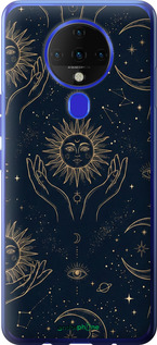 Силиконовый чехол Celestial Harmony: Sun & Moon Gold Mystic Pattern для Tecno Spark 6 KE7 - 6778u-2418 изображение 