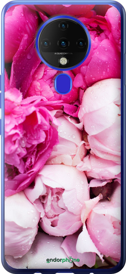 

Silicone Capa "Peónias cor-de-rosa" para Tecno Spark 6 KE7