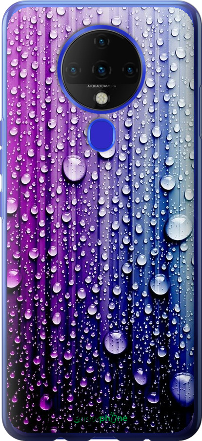 

Силіконовий чохол "Краплини води" для Tecno Spark 6 KE7, Синій