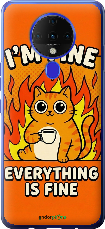 Силиконовый чехол Funny Cat для Tecno Spark 6 KE7 - 6786u-2418 изображение 