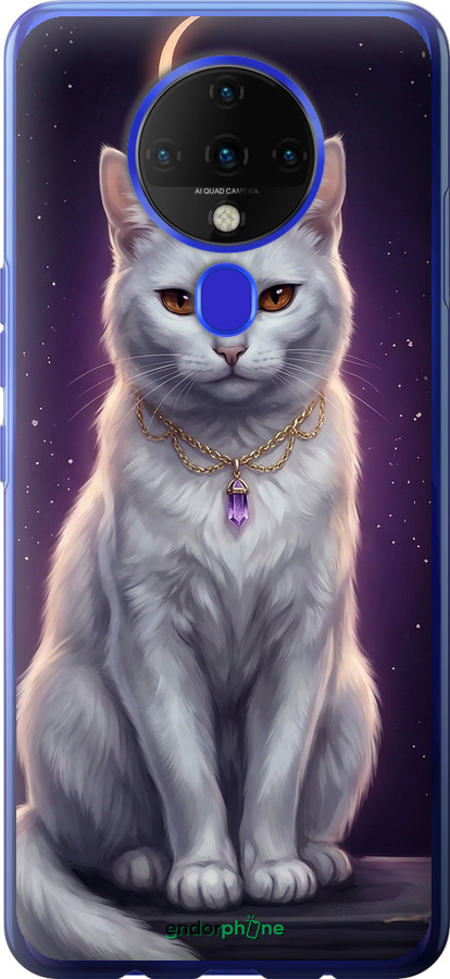 Силіконовий чехол Mystic White Cat Gothic Dark Purple Gold для Tecno Spark 6 KE7 - 6805u-2418 изображение 