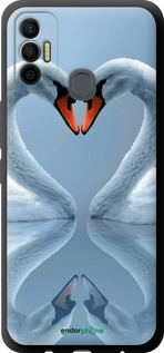 TPU чехол Лебеди для Tecno Spark 7 KF6n - 6007b-2421 изображение 