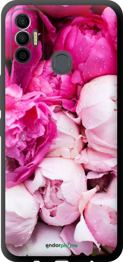 

TPU preto Capa "Peónias cor-de-rosa" para Tecno Spark 7 KF6n