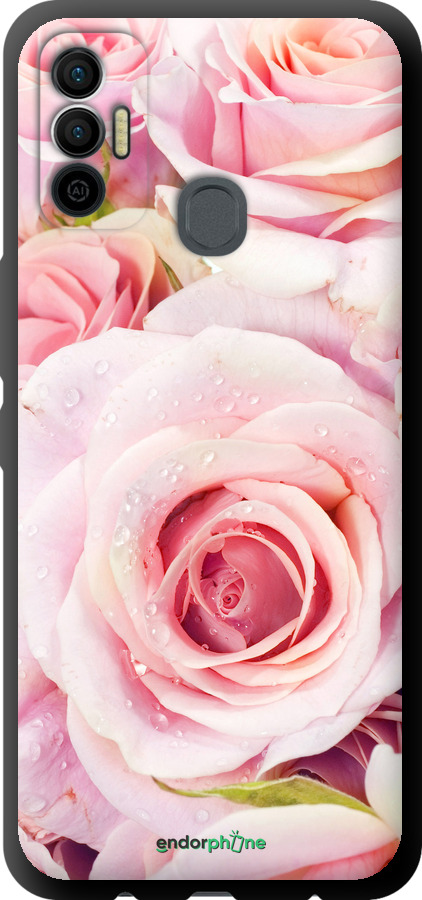 TPU чехол Розы для Tecno Spark 7 KF6n - 525b-2421 изображение 