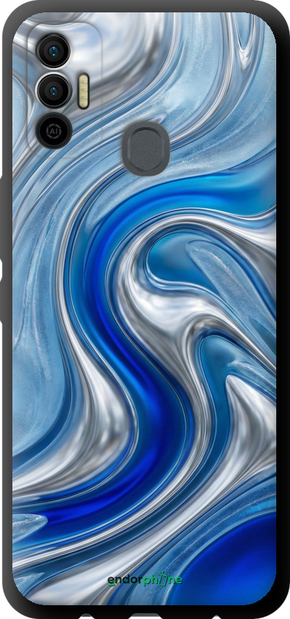 TPU чехол Liquid Chrome для Tecno Spark 7 KF6n - 6781b-2421 изображение 