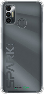 Силіконовий протиударний с посиленими кутами чохол 'Прозорий' для Tecno Spark 7 KF6n зображення 8