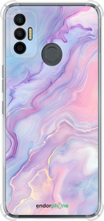 Силикон с усиленными углами чехол Нежный мрамор для Tecno Spark 7 KF6n - 6310sp-2421 изображение 