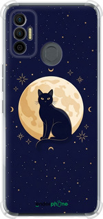 Силикон с усиленными углами чехол 'Cute Cat Celestial/Witchy' для Tecno Spark 7 KF6n изображение 3