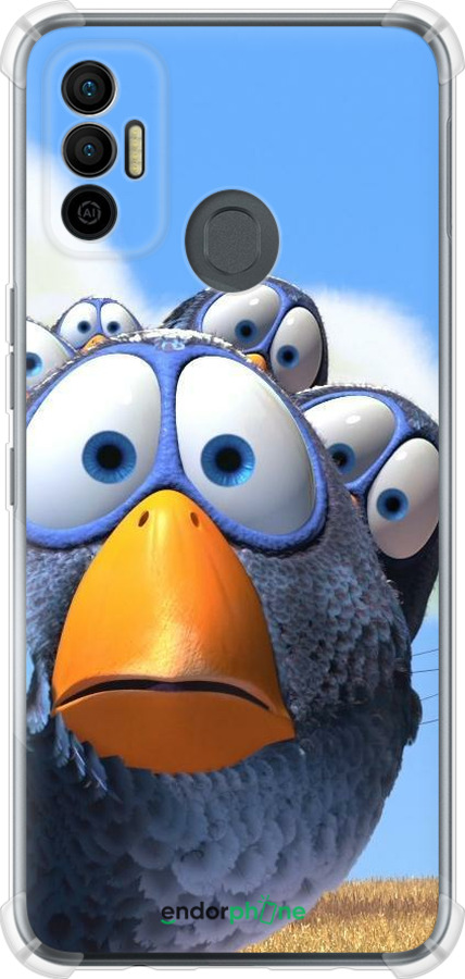 Силикон с усиленными углами чехол Angry Birds для Tecno Spark 7 KF6n - 6008sp-2421 изображение 