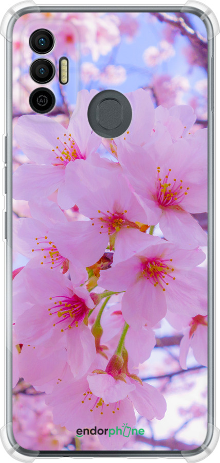 Силикон с усиленными углами чехол Сакура для Tecno Spark 7 KF6n - 6029sp-2421 изображение 