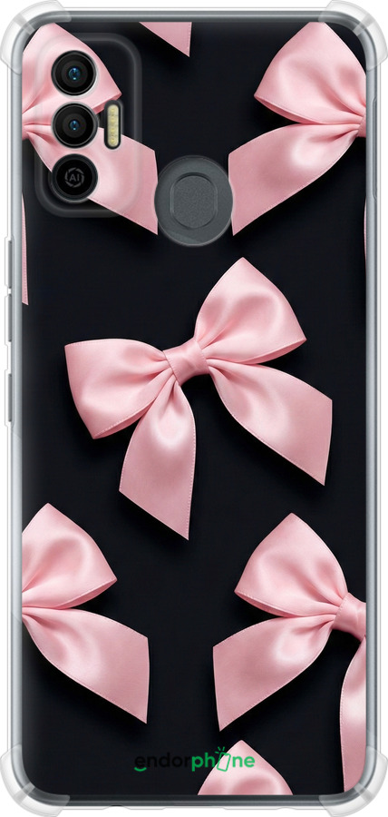 Силикон с усиленными углами чехол Coquette Ribbons Dark Coquette для Tecno Spark 7 KF6n - 6767sp-2421 изображение 