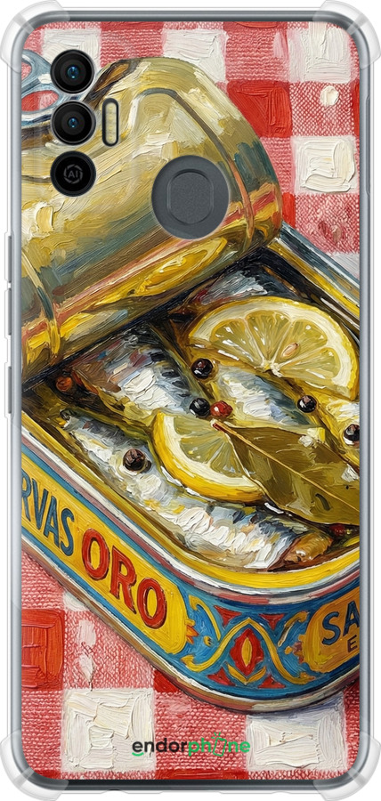 Силикон с усиленными углами чехол Vintage Sardine Tin Phone для Tecno Spark 7 KF6n - 6772sp-2421 изображение 