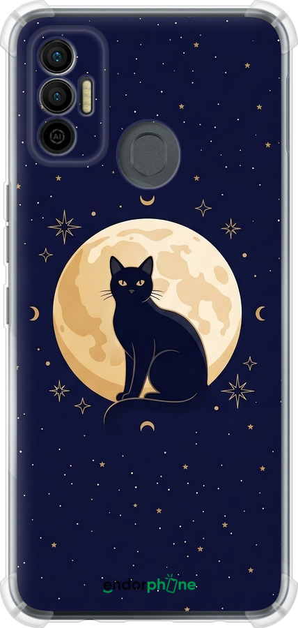 Силіконовий протиударний с посиленими кутами чехол Cute Cat Celestial/Witchy для Tecno Spark 7 KF6n - 6787sp-2421 изображение 