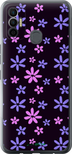 Силіконовий чехол з квітами для Tecno Spark 7 KF6n - 6258u-2421 изображение 