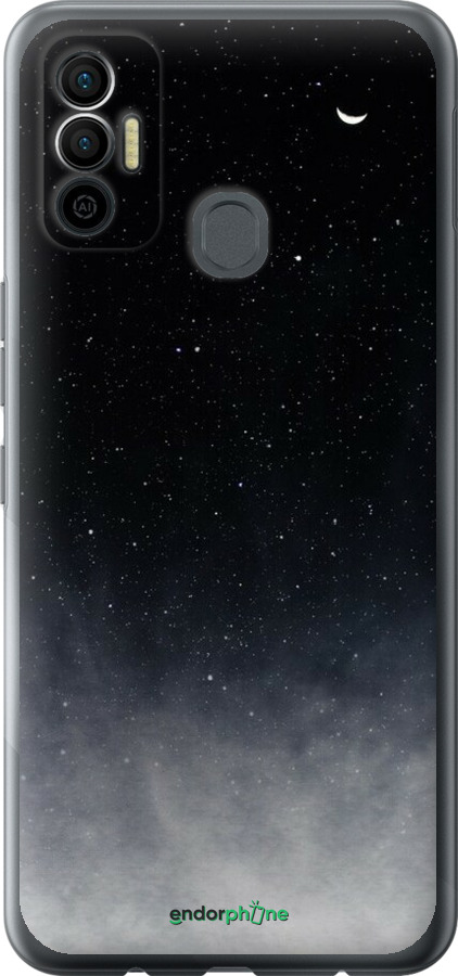 Силіконовий чехол Голубые облака, Голубая луна для Tecno Spark 7 KF6n - 6396u-2421 изображение 