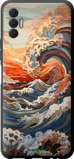 TPU чехол Арт хвилі для Tecno Spark 8p KG7n - 6324b-2526 изображение 