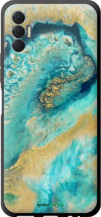 TPU чехол Green marble для Tecno Spark 8p KG7n - 4365b-2526 изображение 