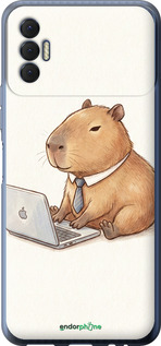 Силиконовый чехол Funny Capybara CEO Working для Tecno Spark 8p KG7n - 6777u-2526 изображение 