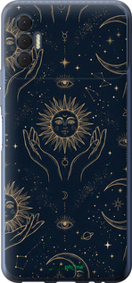Силіконовий чехол Celestial Harmony: Sun & Moon Gold Mystic Pattern для Tecno Spark 8p KG7n - 6778u-2526 изображение 
