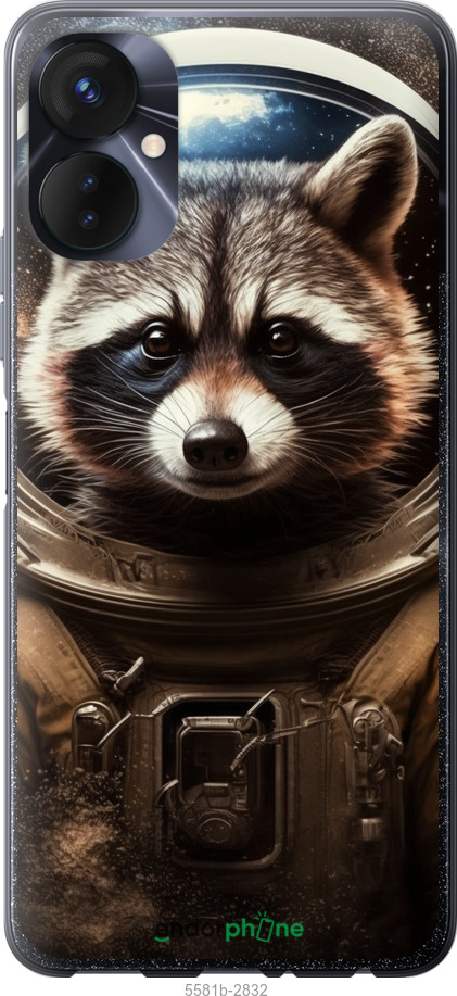TPU чехол Raccoon austronaut для Tecno Spark 9 Pro - 5581b-2832 изображение 