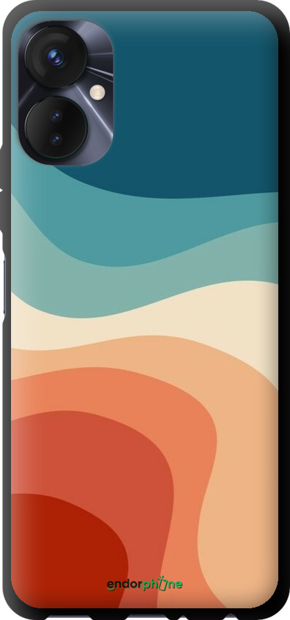 TPU чехол У стилі ретро з хвилями для Tecno Spark 9 Pro - 6531b-2832 изображение 