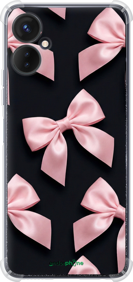Силіконовий протиударний с посиленими кутами чехол Coquette Ribbons Dark Coquette для Tecno Spark 9 Pro - 6767sp-2832 изображение 