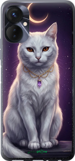 Силиконовый чехол Mystic White Cat Gothic Dark Purple Gold для Tecno Spark 9 Pro - 6805u-2832 изображение 